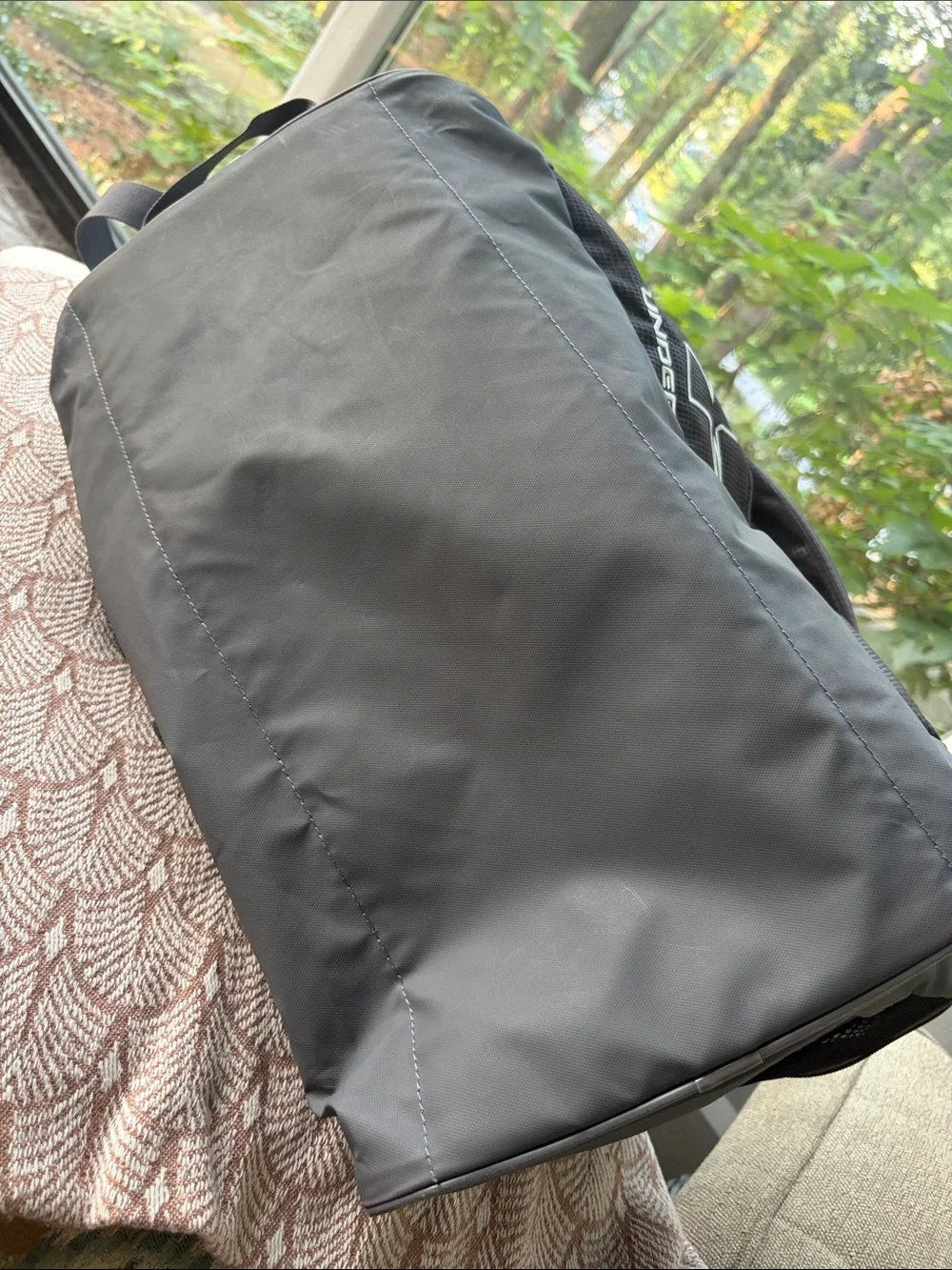Under Armour Black Duffel Bag with White Logo